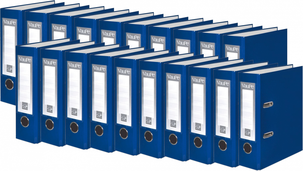 20x Segregator A5 VauPe FCK, 75mm, do 500 kartek, niebieski