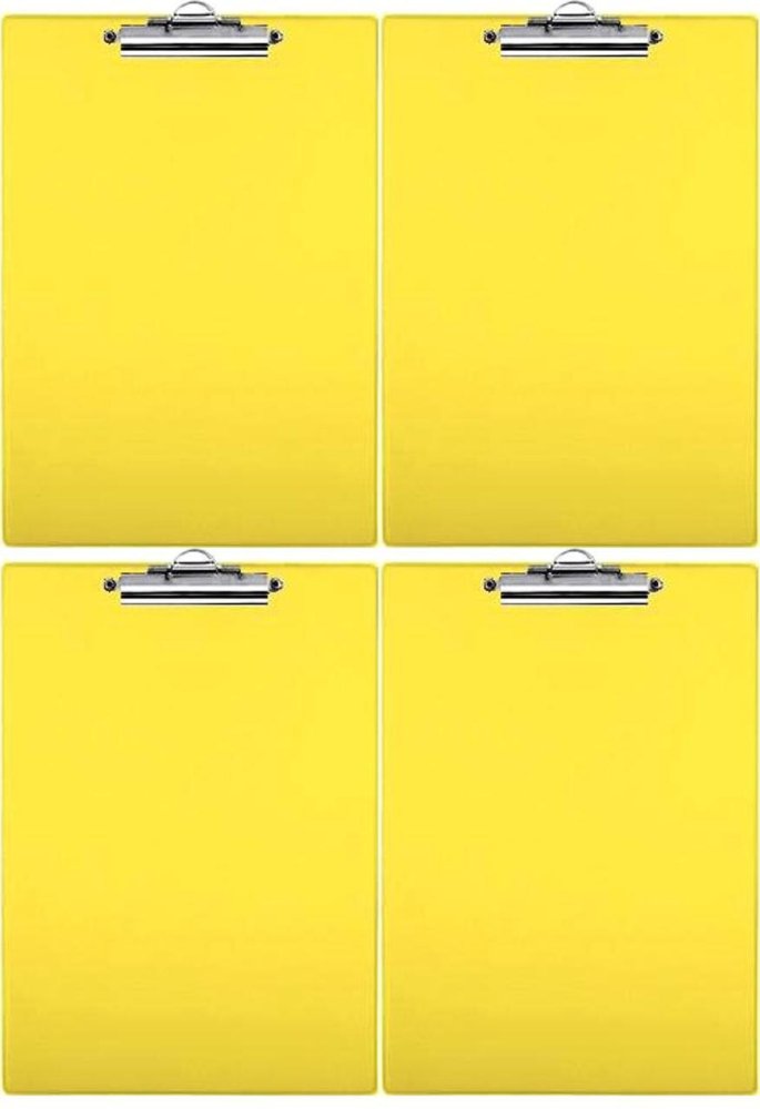 4x Clipboard Biurfol, A4, żółty