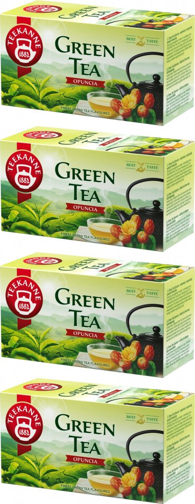 4x Herbata zielona smakowa w kopertach Teekanne Green Tea Opuncia, opuncja, 20 sztuk x 1.75g