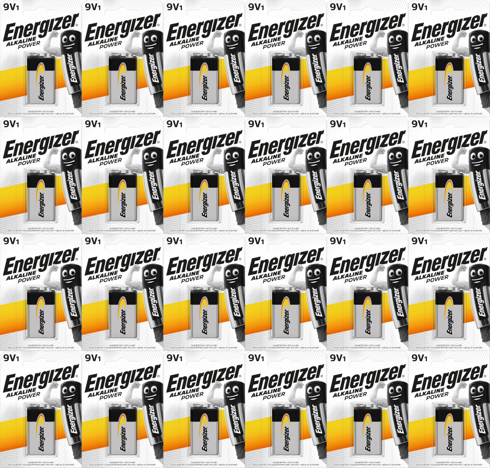 24x Bateria alkaliczna Energizer, 9V, 6LR61, 1 sztuka
