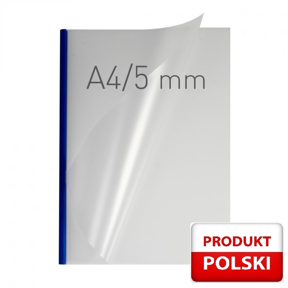 Okładka kanałowa easy Cover Double Semi Matt Opus, A4, 5mm, do 40 kartek, niebieski