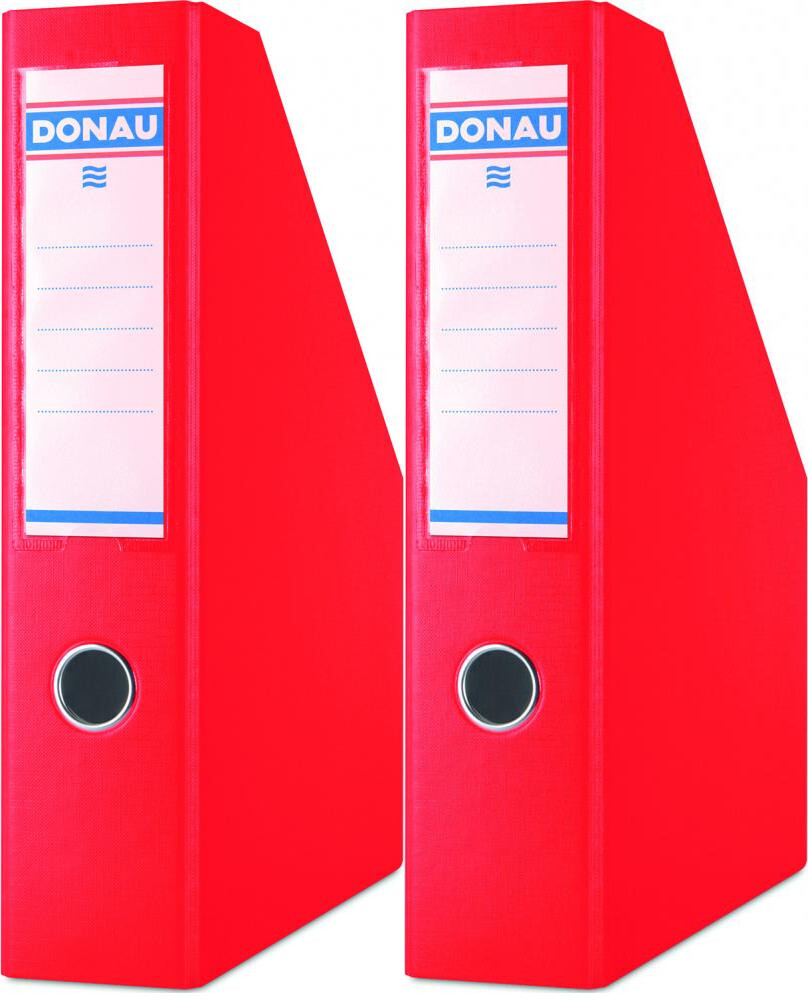 2x Organizer kartonowy na dokumenty Donau, A4, 75 mm, do 750 kartek czerwony