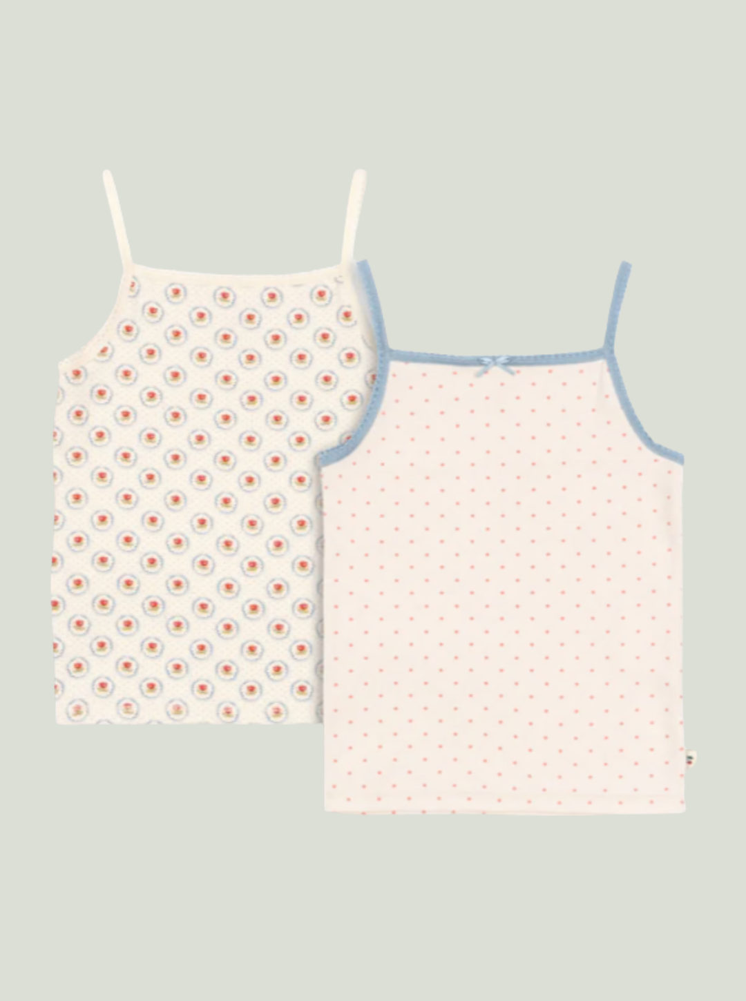 Zestaw 2 topów basic na ramiączkach pirouette dot/mirage KONGES SLØJD