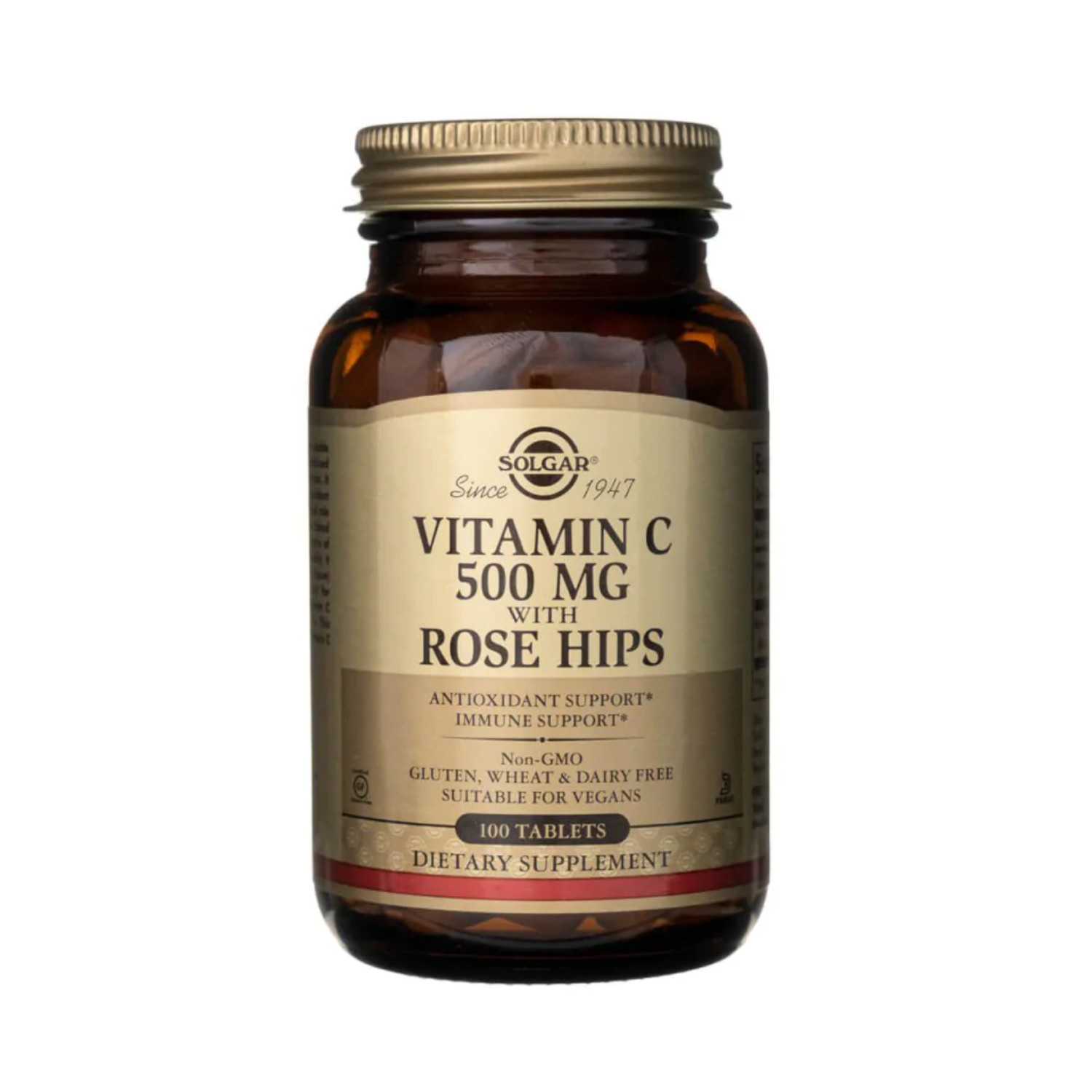 Solgar witamina c 500 mg z dziką różą, 100 tabletek