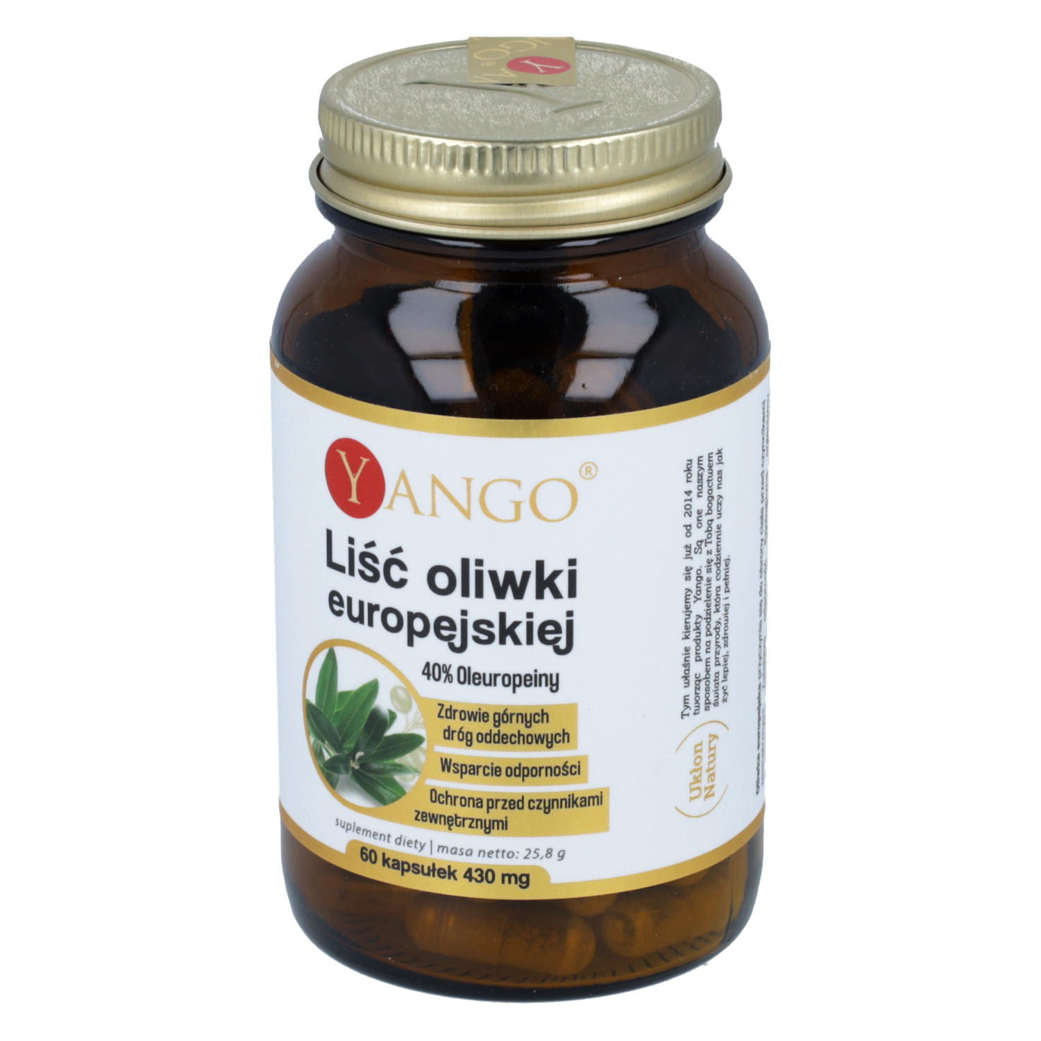 Yango liść oliwki europejskiej, 60 kapsułek