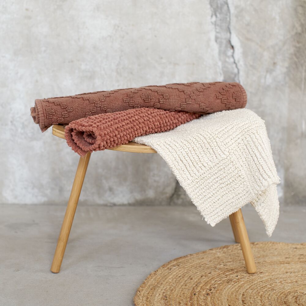 Sealskin Aztec dywanik łazienkowy 60x90 cm prostokątny bawełna ciemny różowy 800097