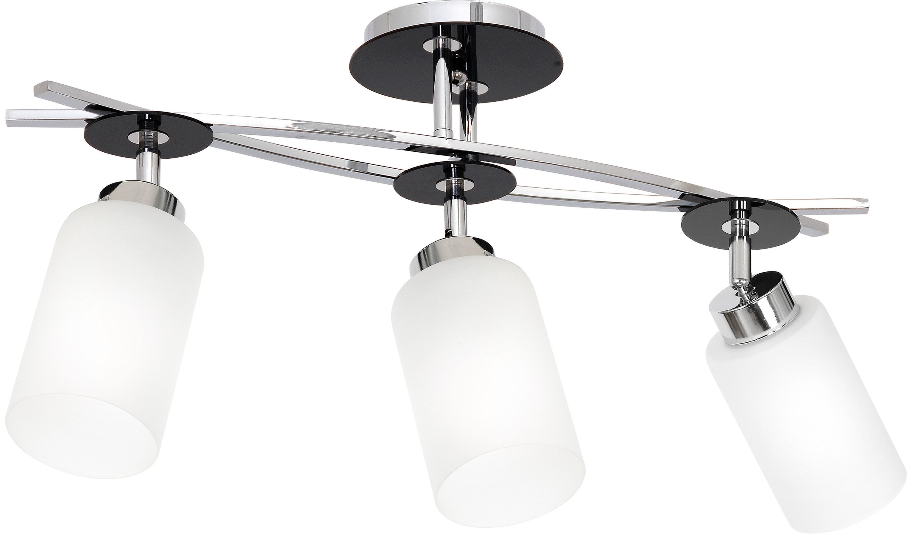 Luminex Tokio lampa podsufitowa 3x60 W czarna-chrom 0685