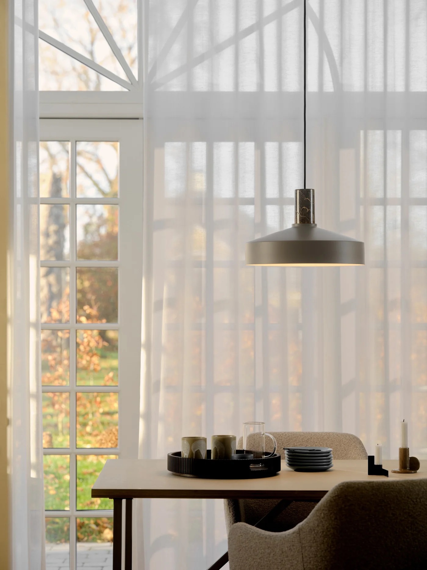 Nordlux Elvas marble lampa wisząca 1x60 W jasnobrązowa 2512013018