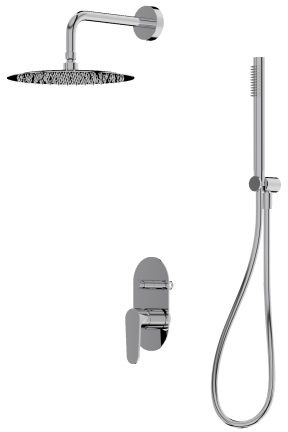 LaVita Cetus zestaw prysznicowy podtynkowy z deszczownicą chrom