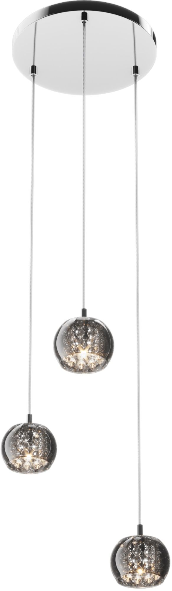 Zuma Line Crystal lampa wisząca 3x42 W chrom-przydymiona-kryształ P0076-03M-B5FZ