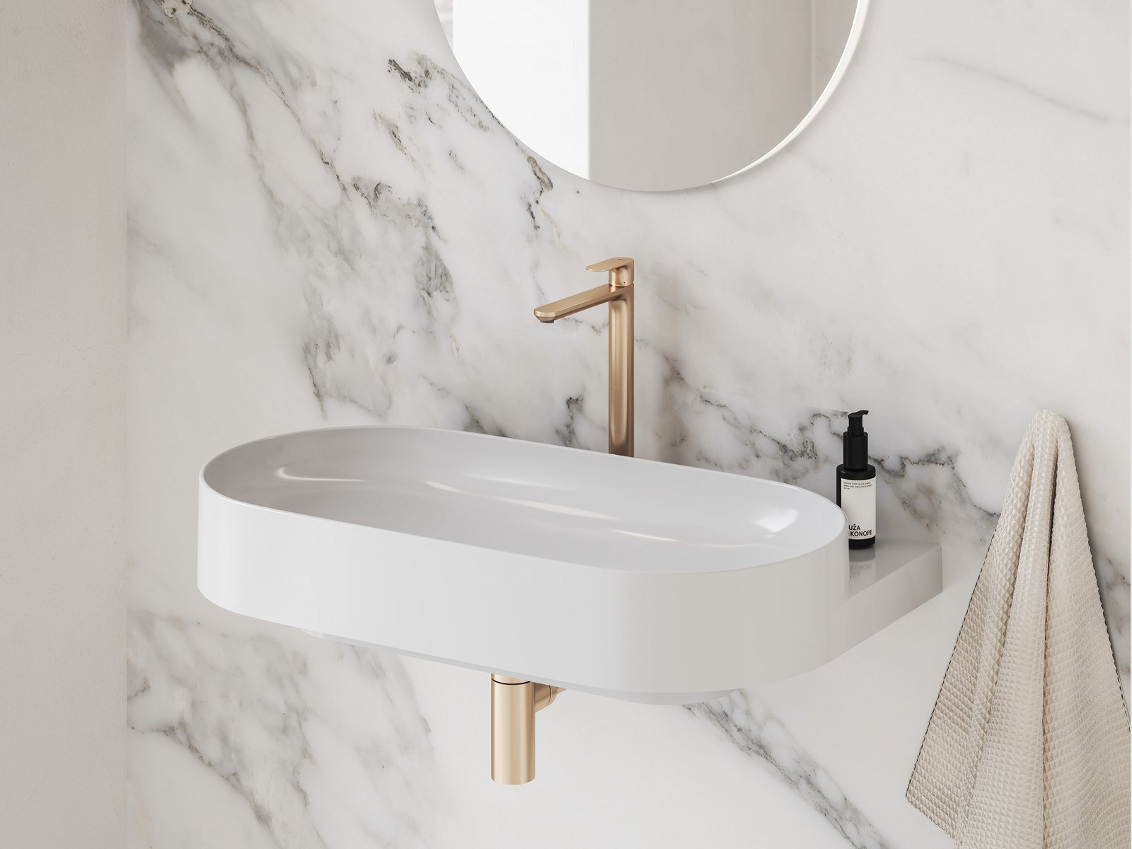 Ravak Eleganta bateria umywalkowa stojąca różowe złoto X070365