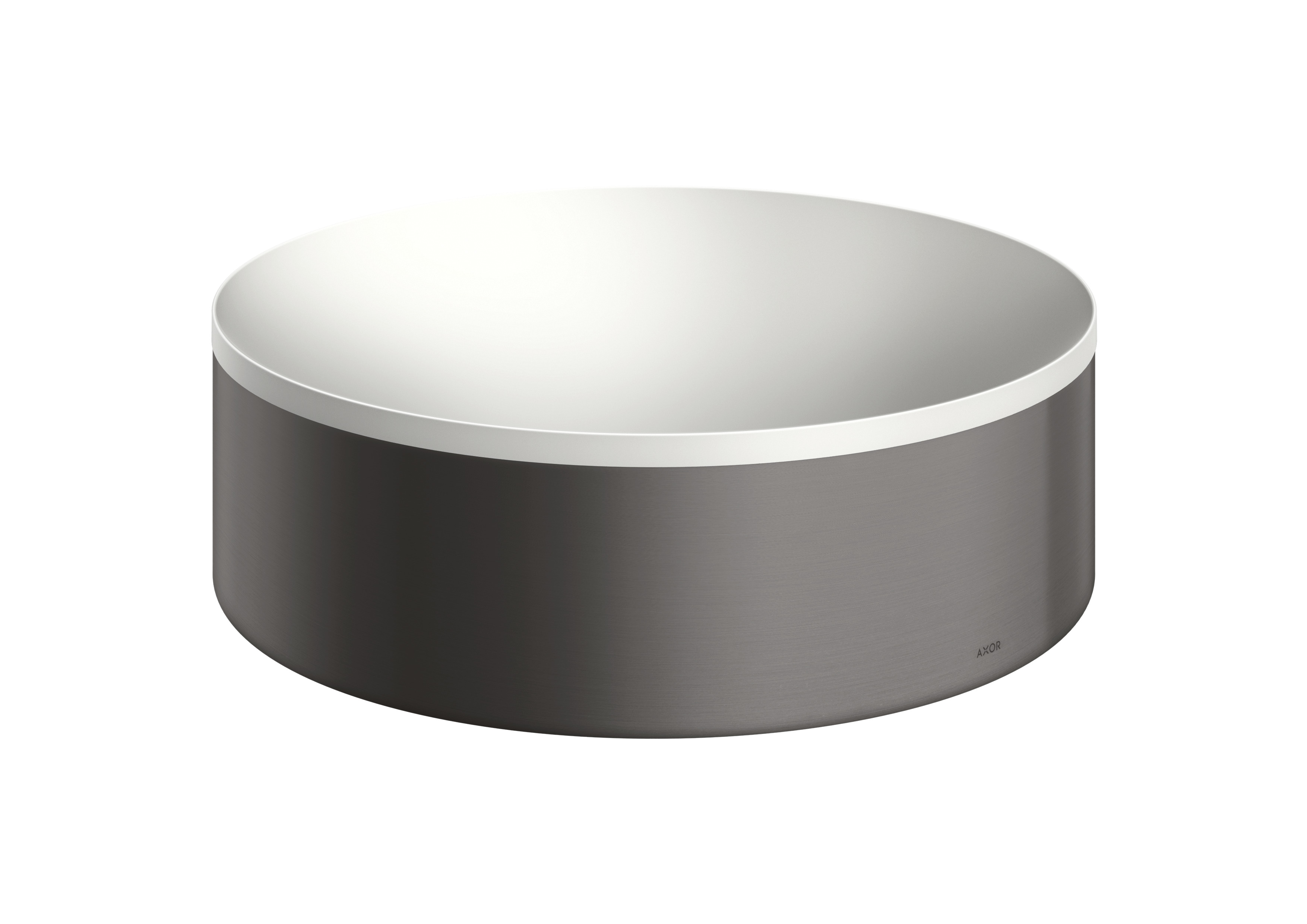 Axor Suite umywalka 30 cm nablatowa biały/czarny chrom szczotkowany 42000340