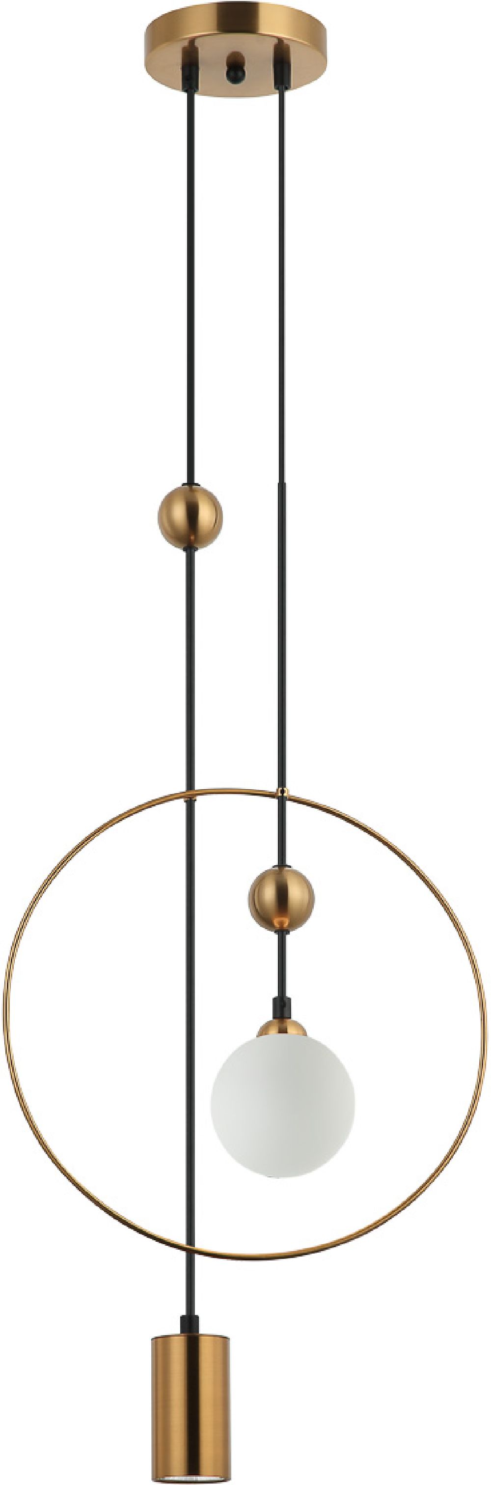 Italux Trosti lampa wisząca 2x60 W złota PND-428892-BRO