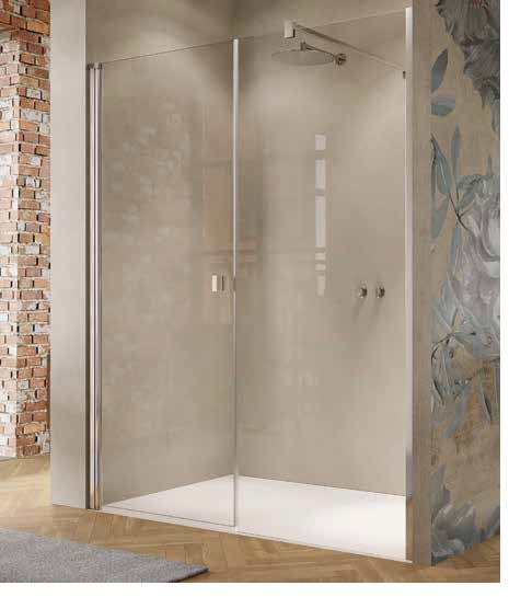 Huppe Solva TG drzwi prysznicowe 90 cm uchylne czarny mat/szkło przezroczyste S22902.123.322