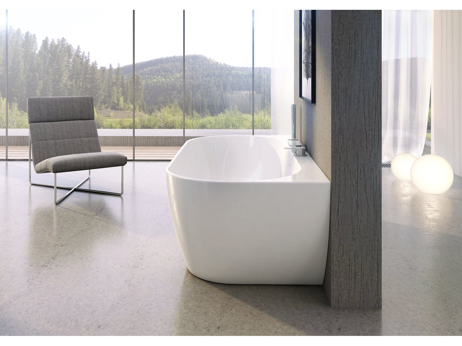 Ravak Freedom W wanna wolnostojąca 166x80 cm przyścienna biała XC00100024