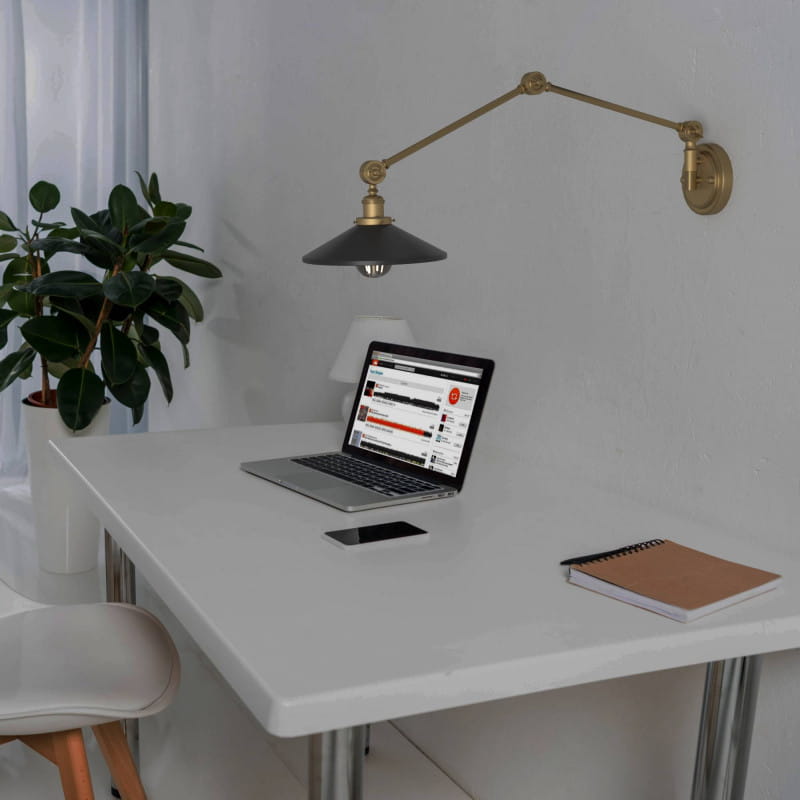 Abruzzo Retro kinkiet 1x20 W czarny-złoty ABR-KRNW-GB