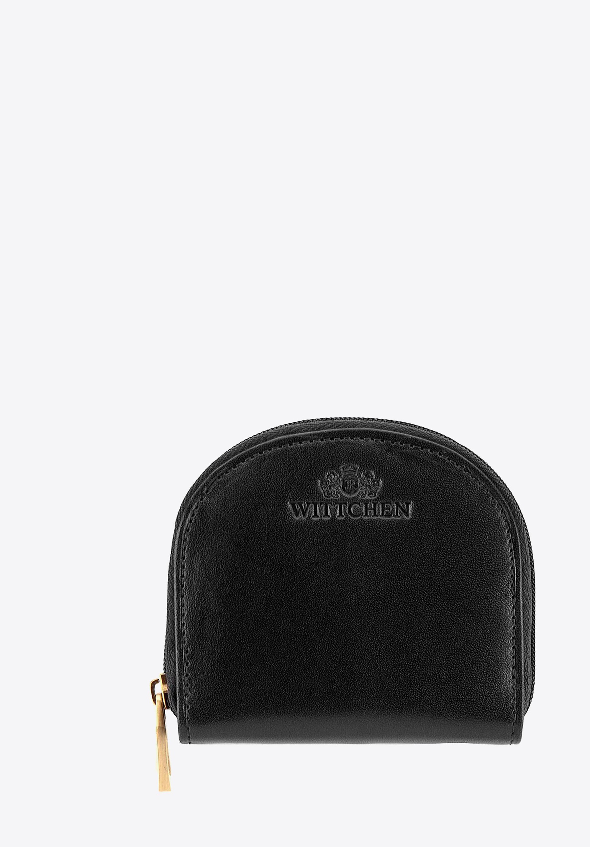 Bilonówka ze skóry na suwak czarna