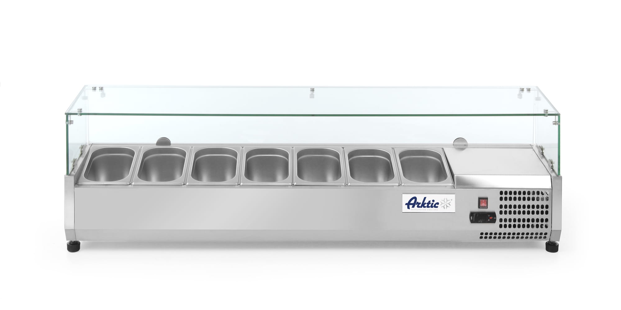 Nadstawa chłodnicza ze szklaną osłoną 7 x GN 1/4 Hendi