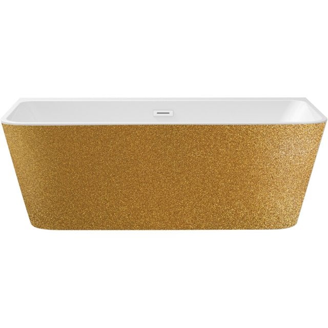 BESCO Wanna wolnostojąca VARYA ZŁOTA 150x75 maskownica syfonu z przel