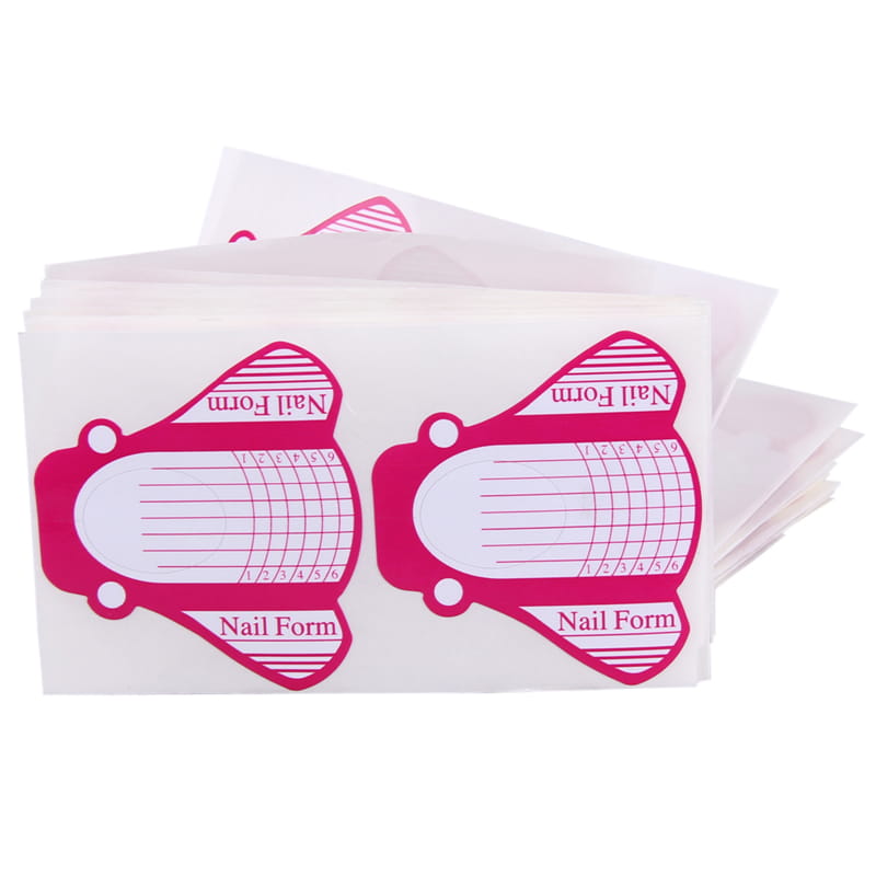 SUMMER SZABLONY FORMY PAZNOKCI ŻEL AKRYL 100sz