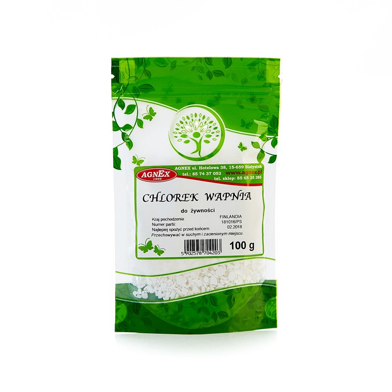 Chlorek wapnia dwuwodny spożywczy 77% E509 100g