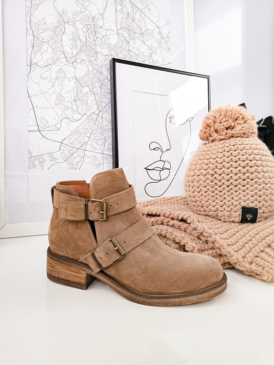 Botki damskie 0066/1 Nut brown Ostatnie pary