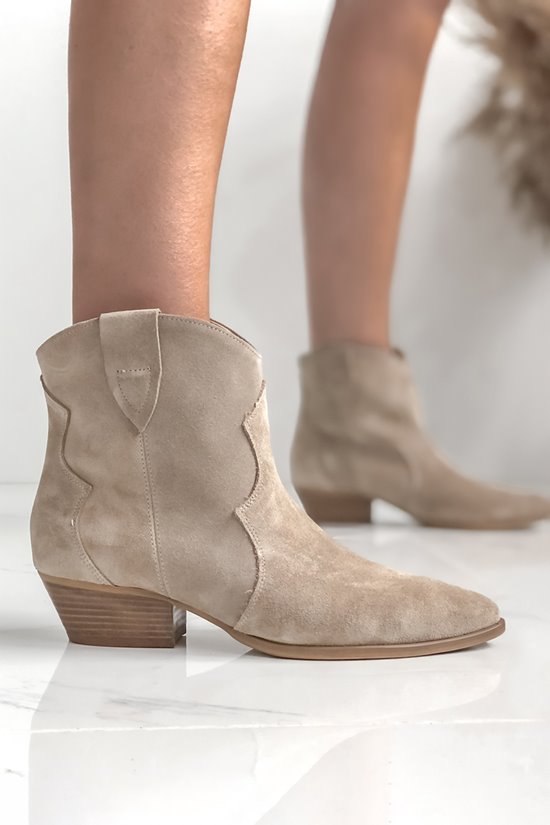 Botki damskie 0074 Corda welur