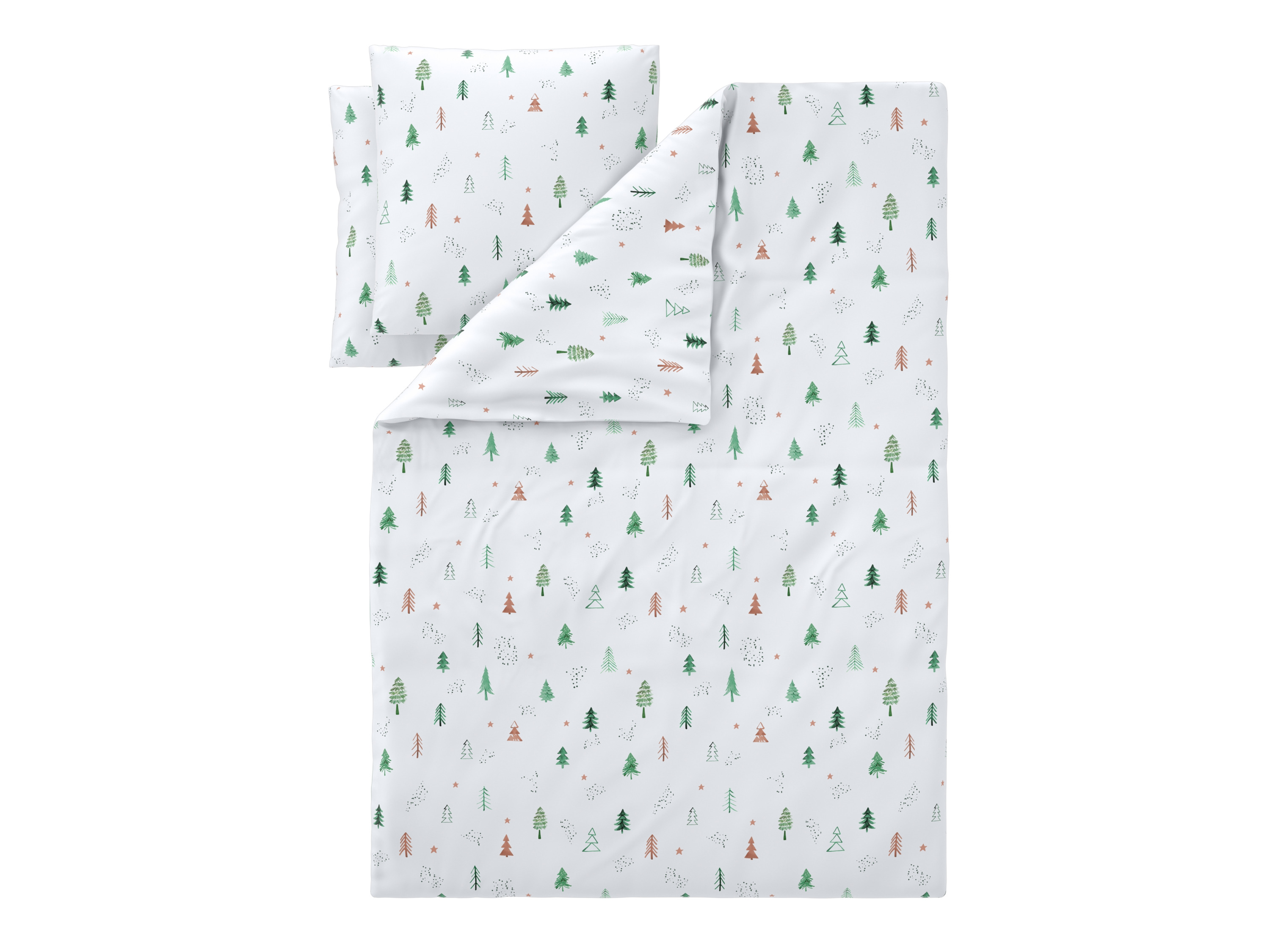 Livarno Pościel flanelowa z bawełną, 220 x 200 cm Jodła zielona