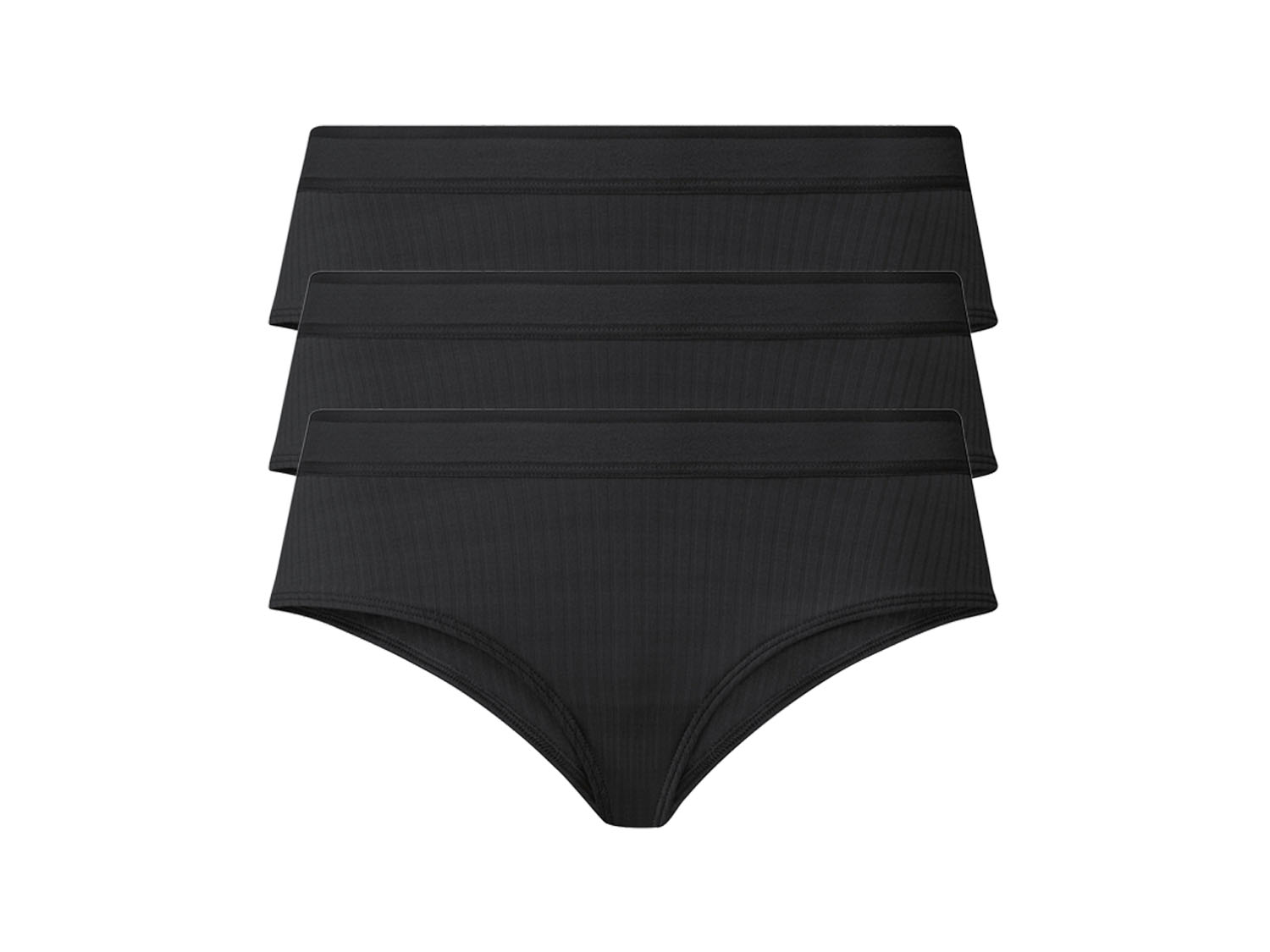 esmara Majtki hipstery damskie, 3 pary XS 32-34, Czarny