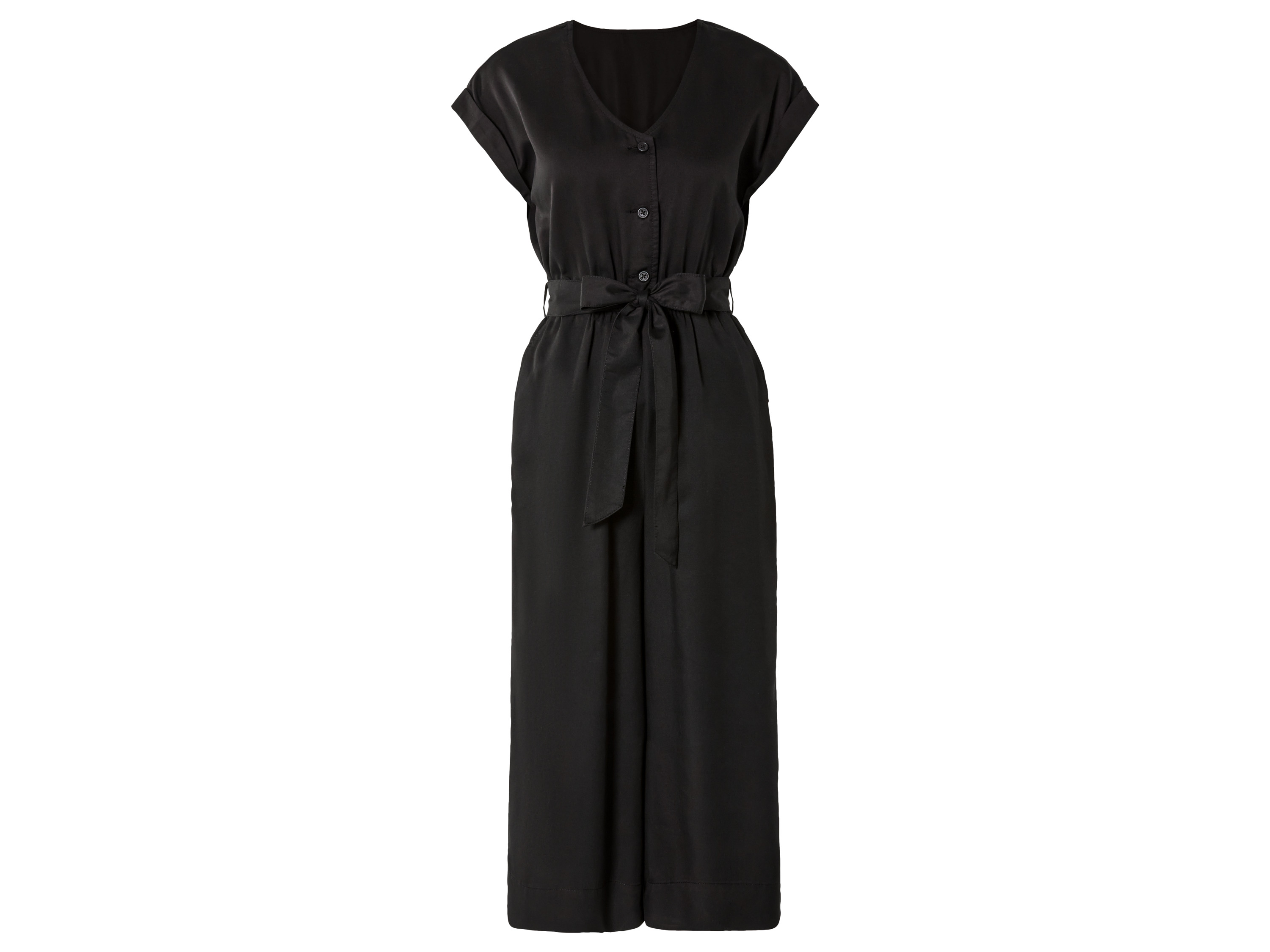 esmara Kombinezon damski z lyocellu, 7/8 długości 38, Czarny