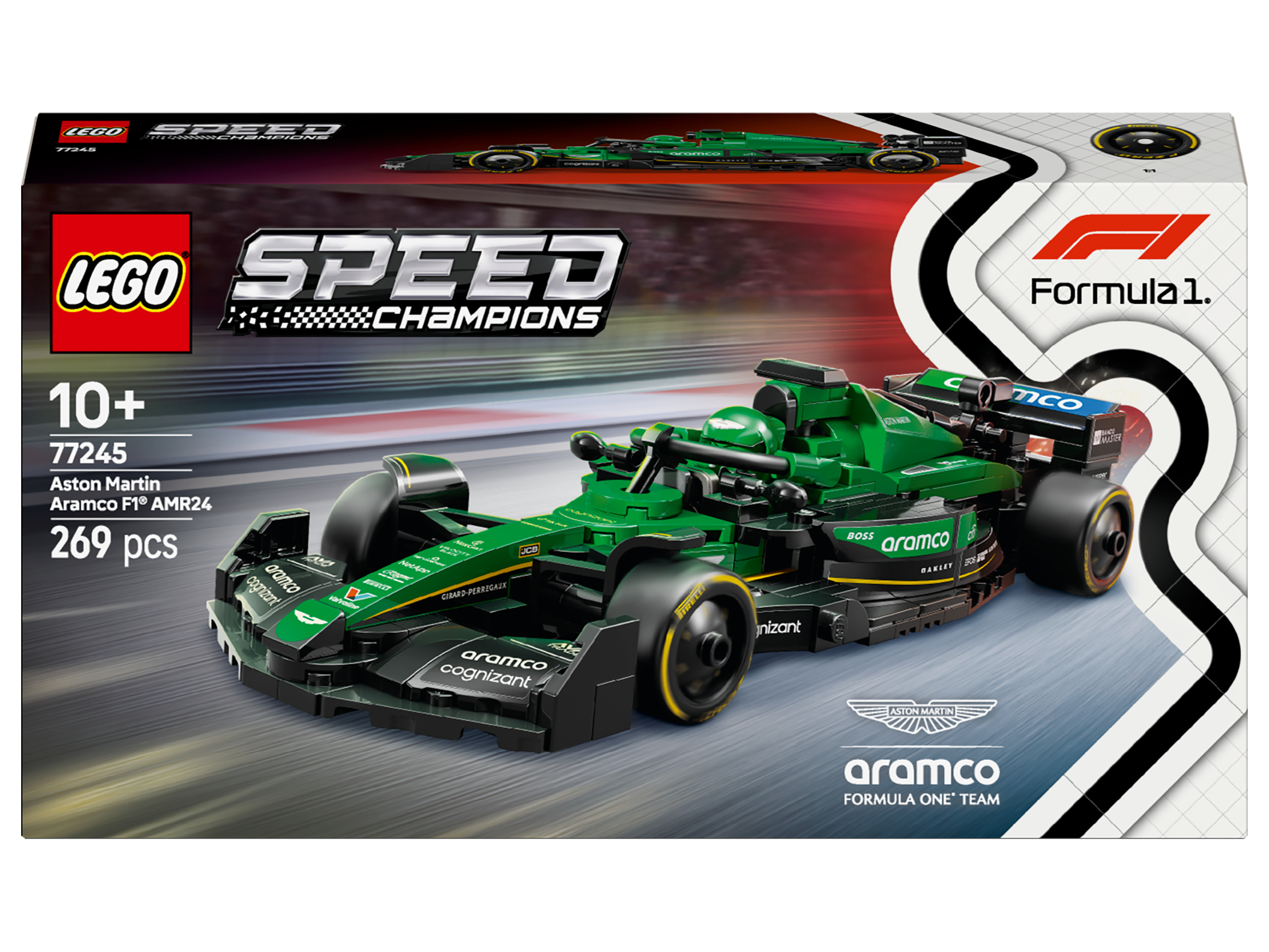Lego Speed Champions Zestaw klocków Lego 77245 Aston Martin Aramco F1 Amr24 Samochód wyścigowy