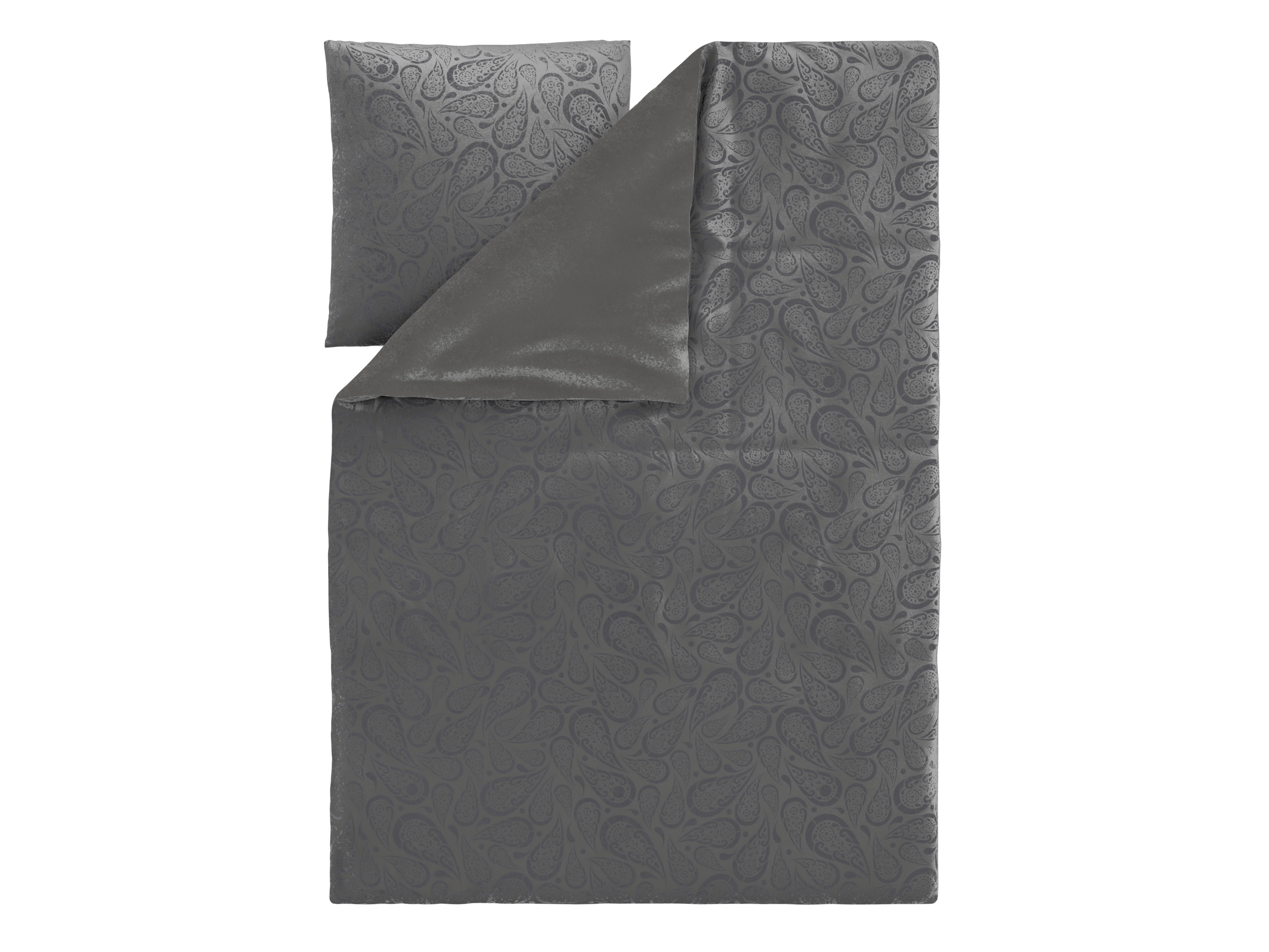 Livarno Pościel dwustronna z pluszu, 140 x 200 cm Szary