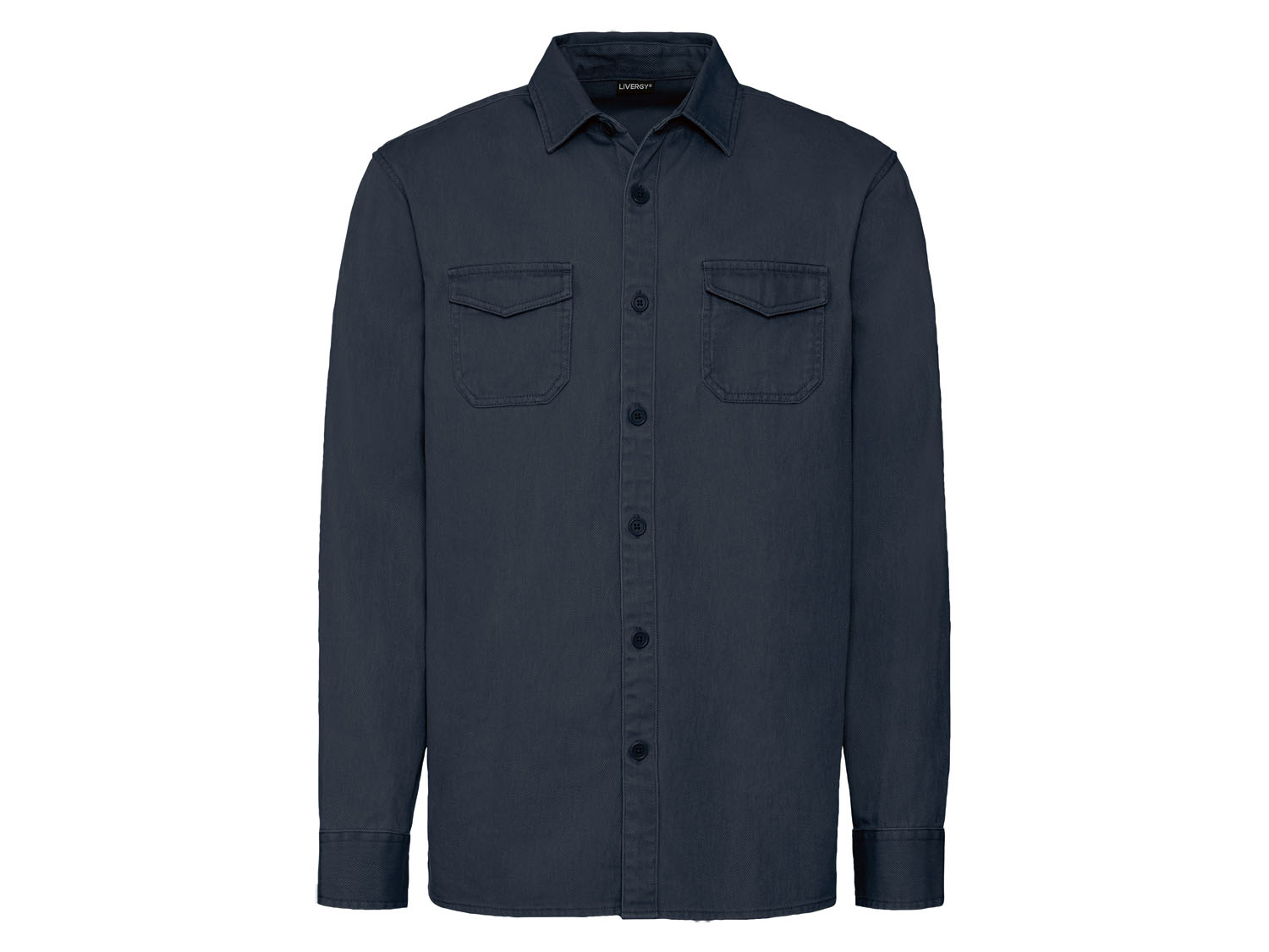 Livergy Kurtka koszulowa męska z bawełny Granatowy, S44/46