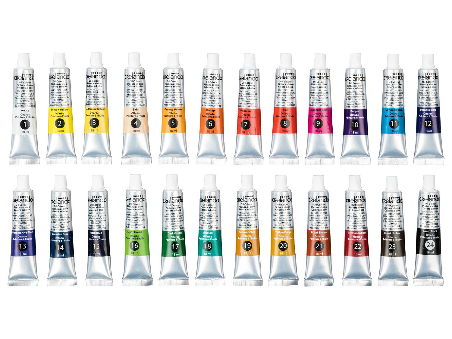 crelando Zestawy farb - akrylowe, olejne, akwarele Farby olejne 48 szt.