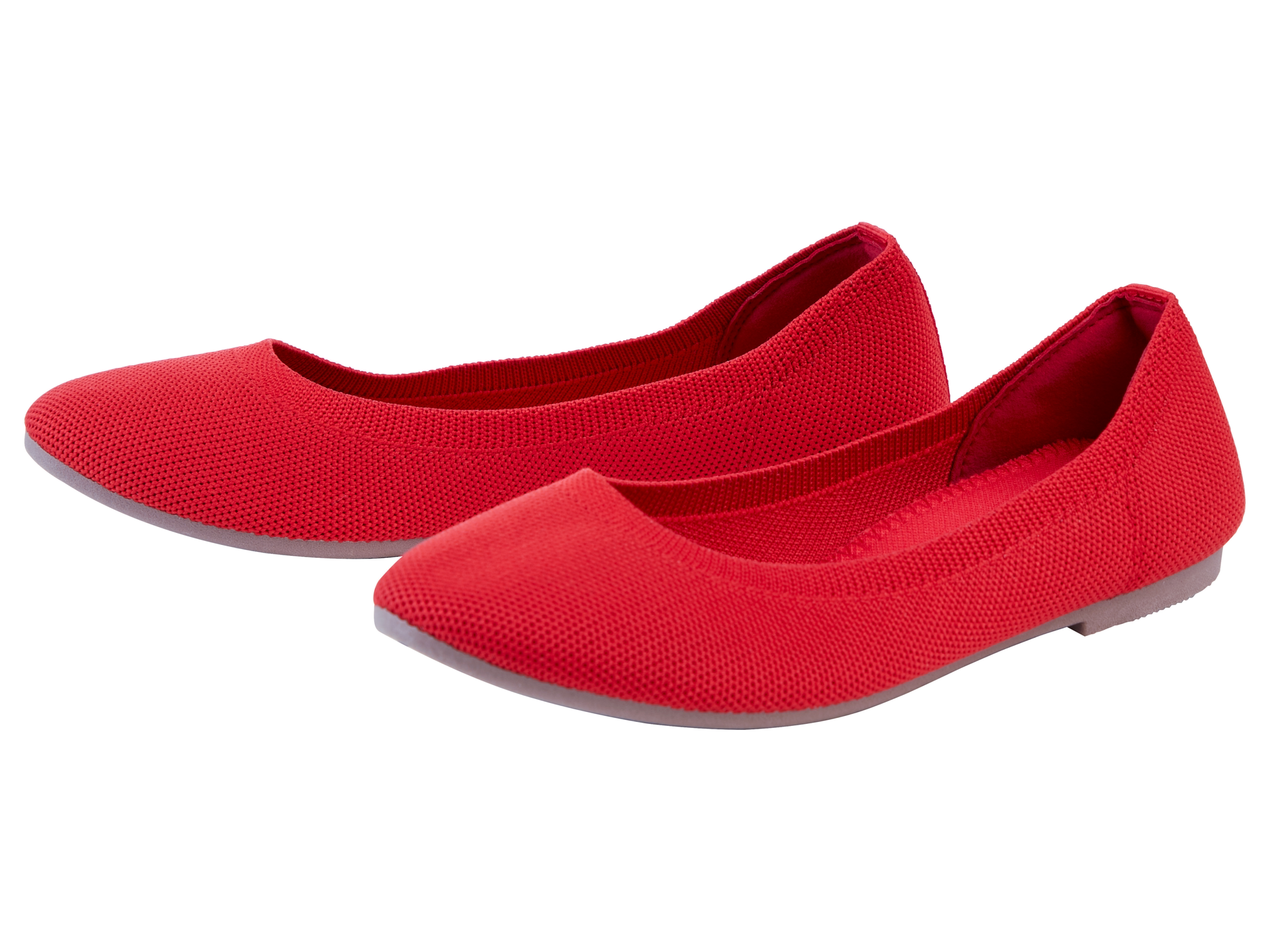 esmara Baleriny damskie zwijane Czerwony, 39