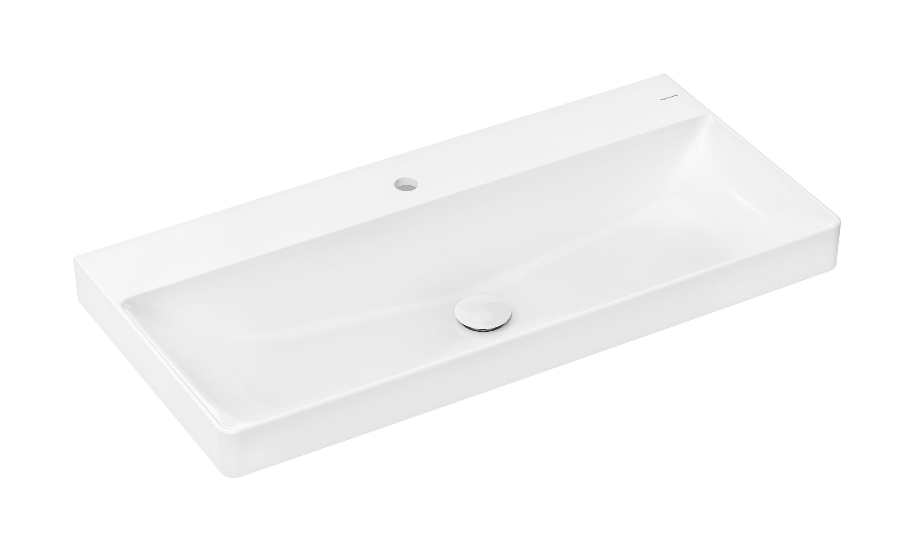 Darmowa Dostawa - Umywalka 100x48 cm prostokątna ścienna-meblowa biała Hansgrohe Xelu Q 61036450