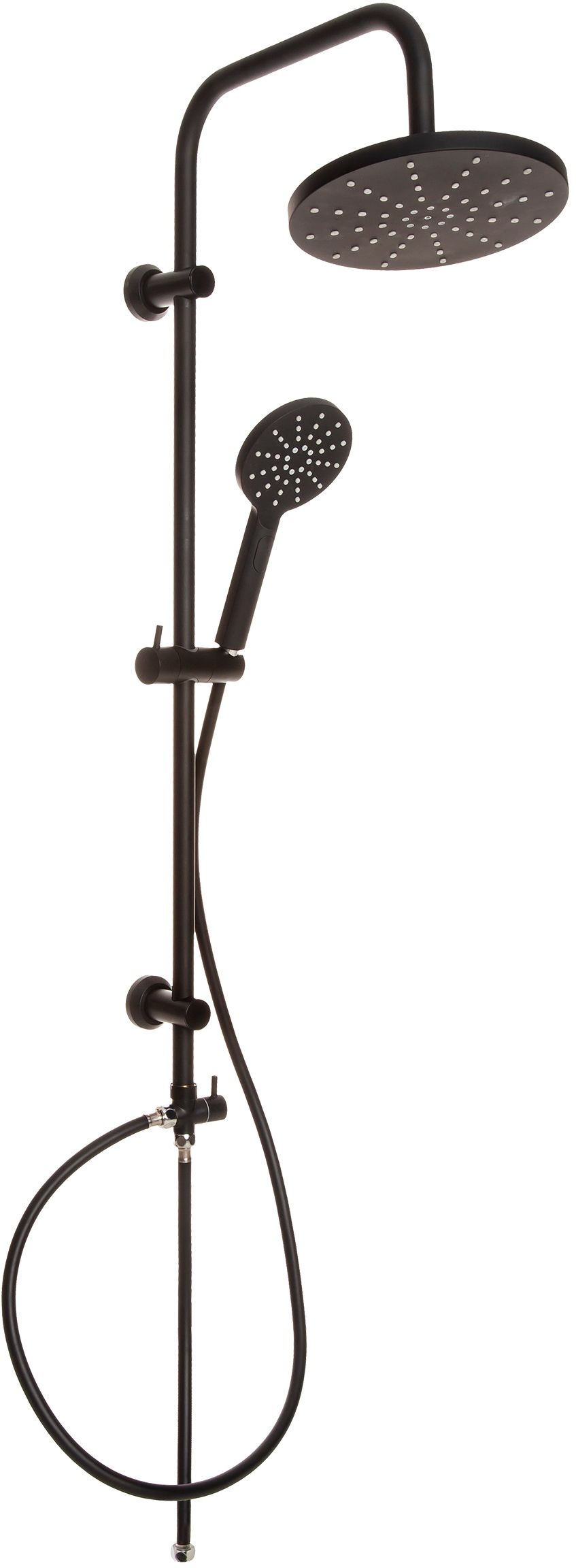 Darmowa Dostawa - Zestaw prysznicowy ścienny czarny Invena Black AU03D04