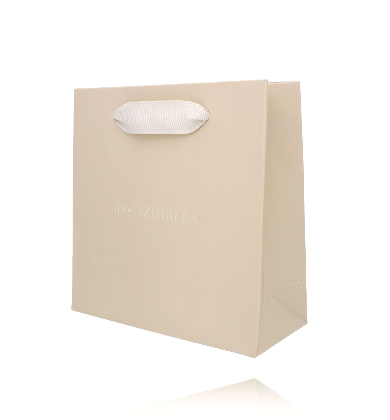 Torebka prezentowa beżowa mała - By Dziubeka