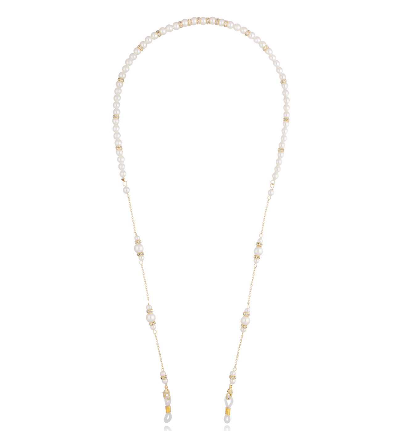 Łańcuszek do okularów perłowy Loran NPE0155