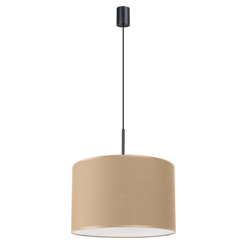 Lampa sufitowa z abażurem Sollux Lighting NEVIA taupe-czarna 1xE27x40W IP20 - 1 szt