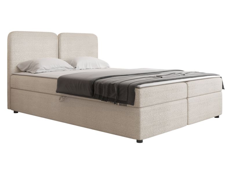 Łóżko kontynentalne MIRJAN 24 Boho 180x200 jasnobrązowy 1 szt.