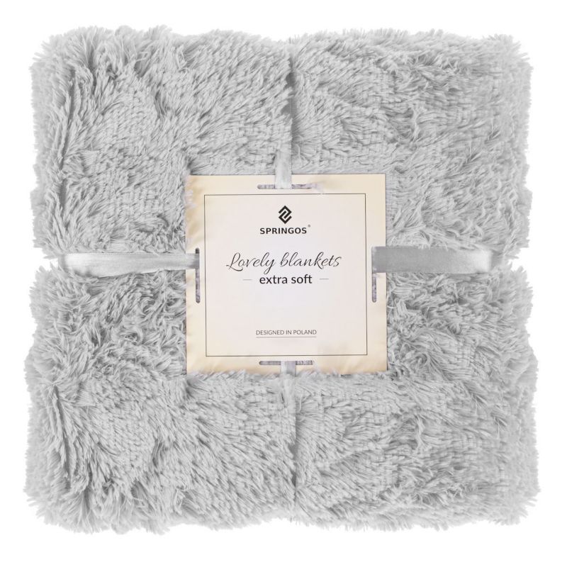 Narzuta na łóżko Springos 160x200 cm dwustronna szara 1 szt.