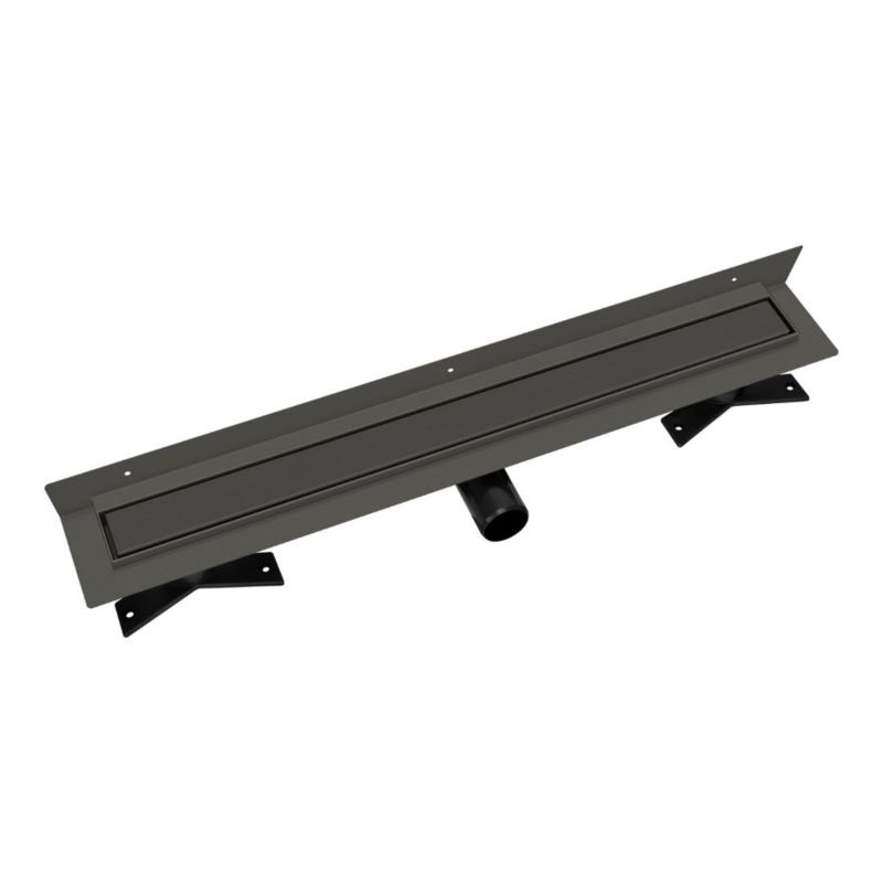 Odpływ liniowy przyścienny Vogi Premium SL X ruszt Duo pod płytkę 80 cm grafitowy PVD 1 szt.