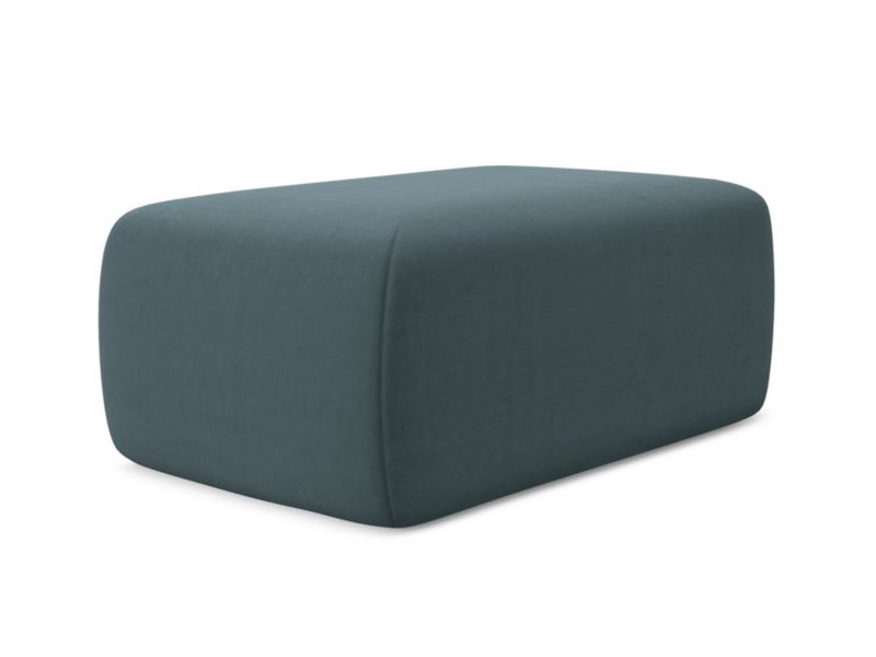Pufa LaMiaSofa PERUGIA z tkaniny welwetowej 102x62 cm morski 1 szt.