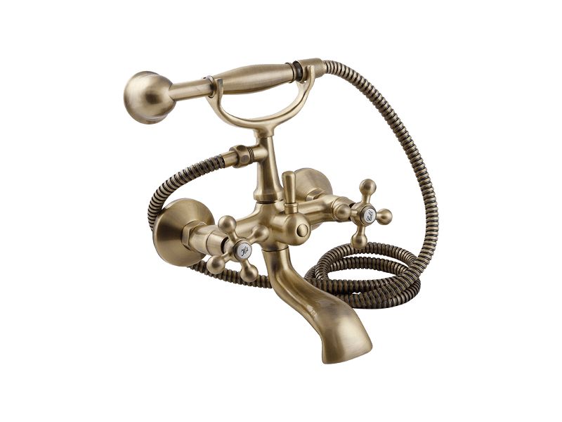 Bateria Wannowa Kuchinox Ścienna Stilo Mosiądz z zest. natryskowym 1 szt.