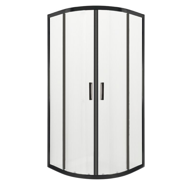 Kabina prysznicowa półokrągła bez brodzika Kerra Soho 90x90 cm ze szkłem ryflowanym 1 szt.