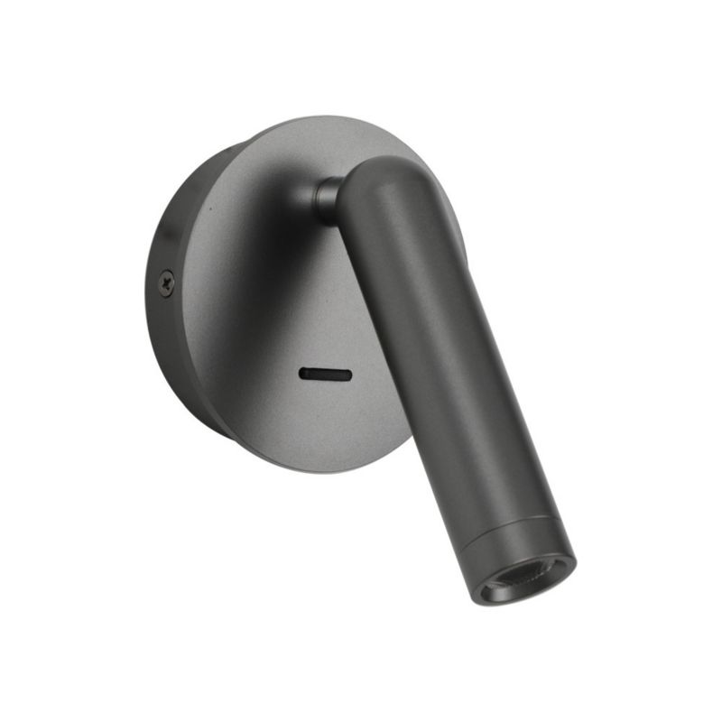 Kinkiet Italux CARDA z włącznikiem szary LED 1x2.5W 164lm Ciepła biel IP20 -1 szt.