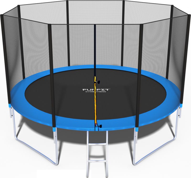 Trampolina ogrodowa FUNFIT GYM&FITNESS 374 cm 12 ft z siatką zewnętrzną i drabinką 1 szt.