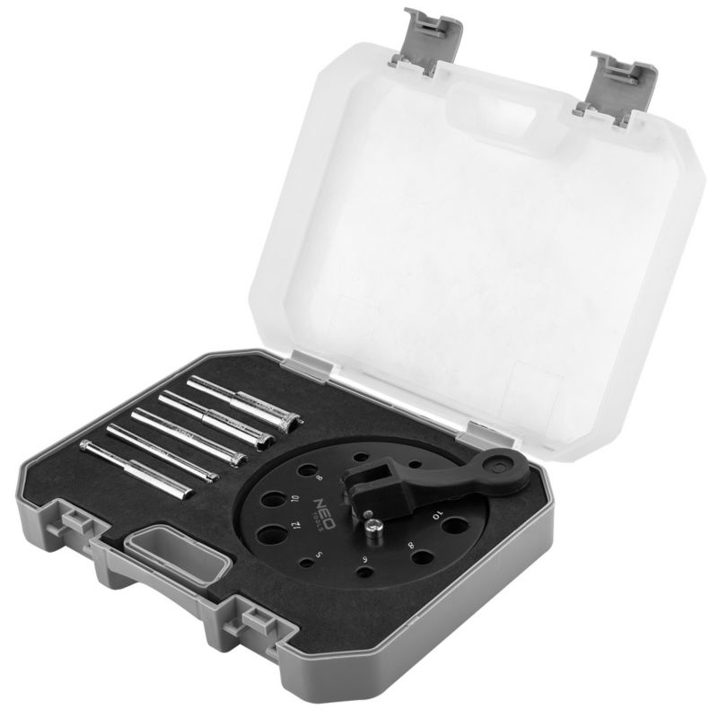 Wiertła diamentowe z prowadnicą NEO TOOLS, zestaw 6 szt. 1 kpl