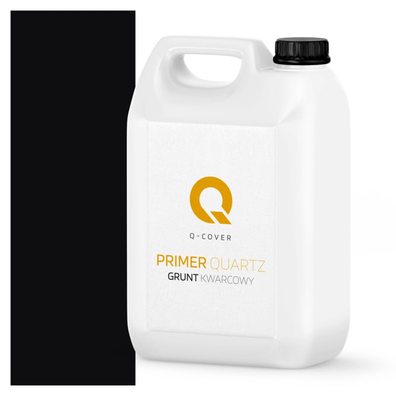 Grunt Kwarcowy pod Tynk Silikonowy Q-Cover Czarny głęboki RAL9005 3KG